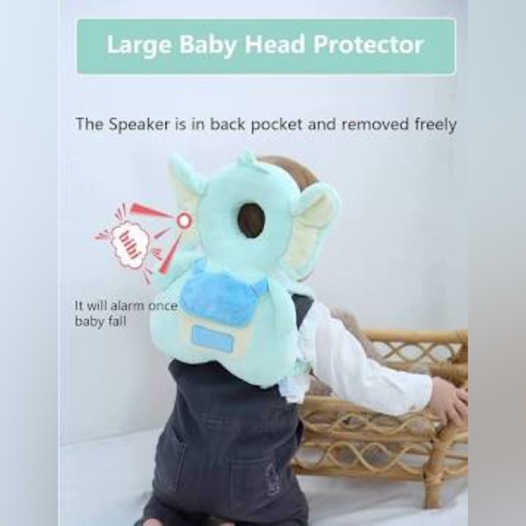 NIB! Baby Walker Head Protector Toddler Backpack Wear Safety Pad - Picture 8 of 10